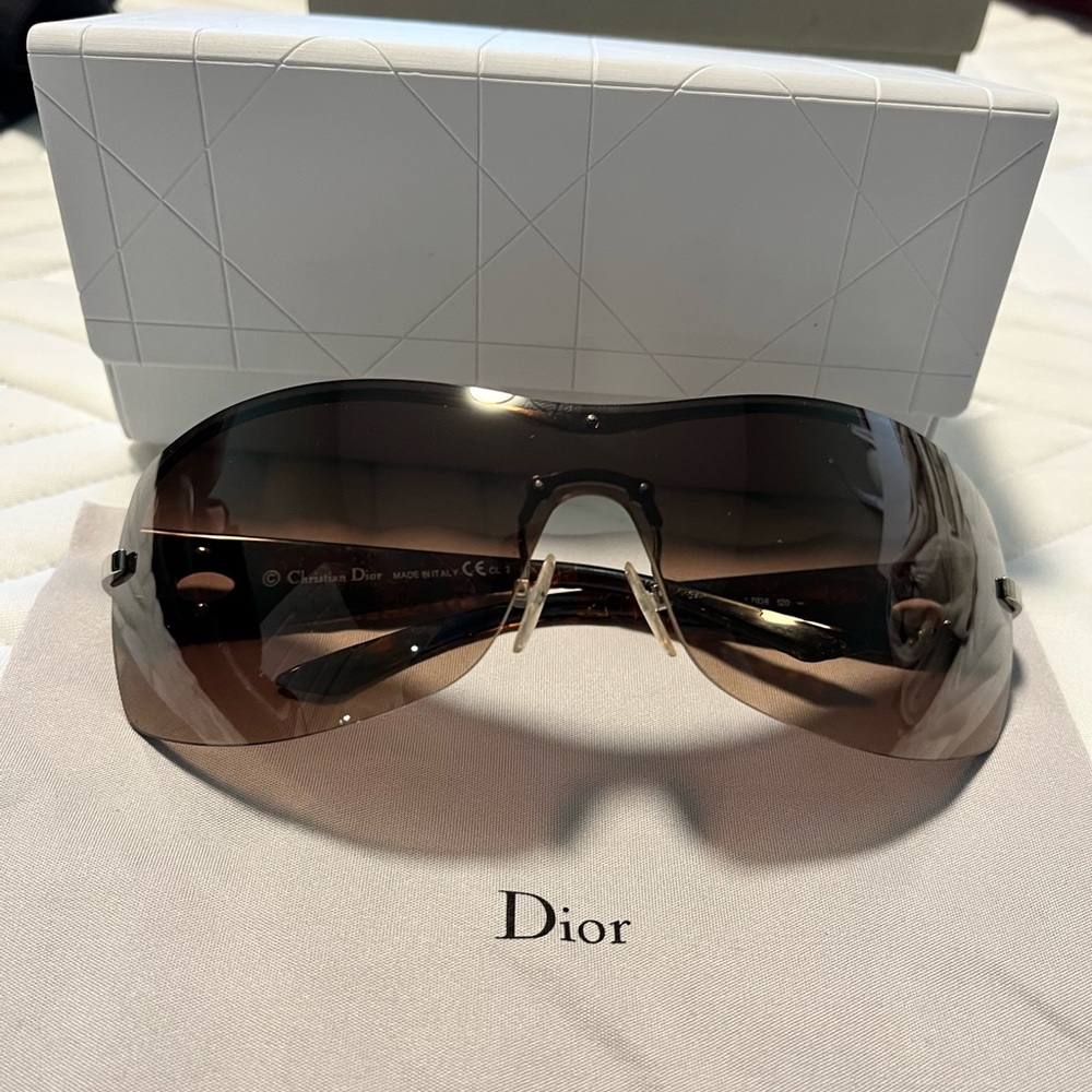 Dior Brown Gradient Shield Sunglasses